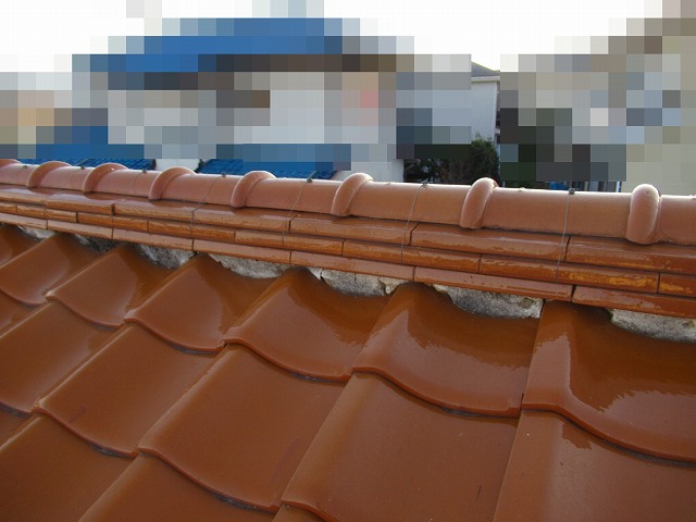 甲府市　日本瓦屋根　現場調査